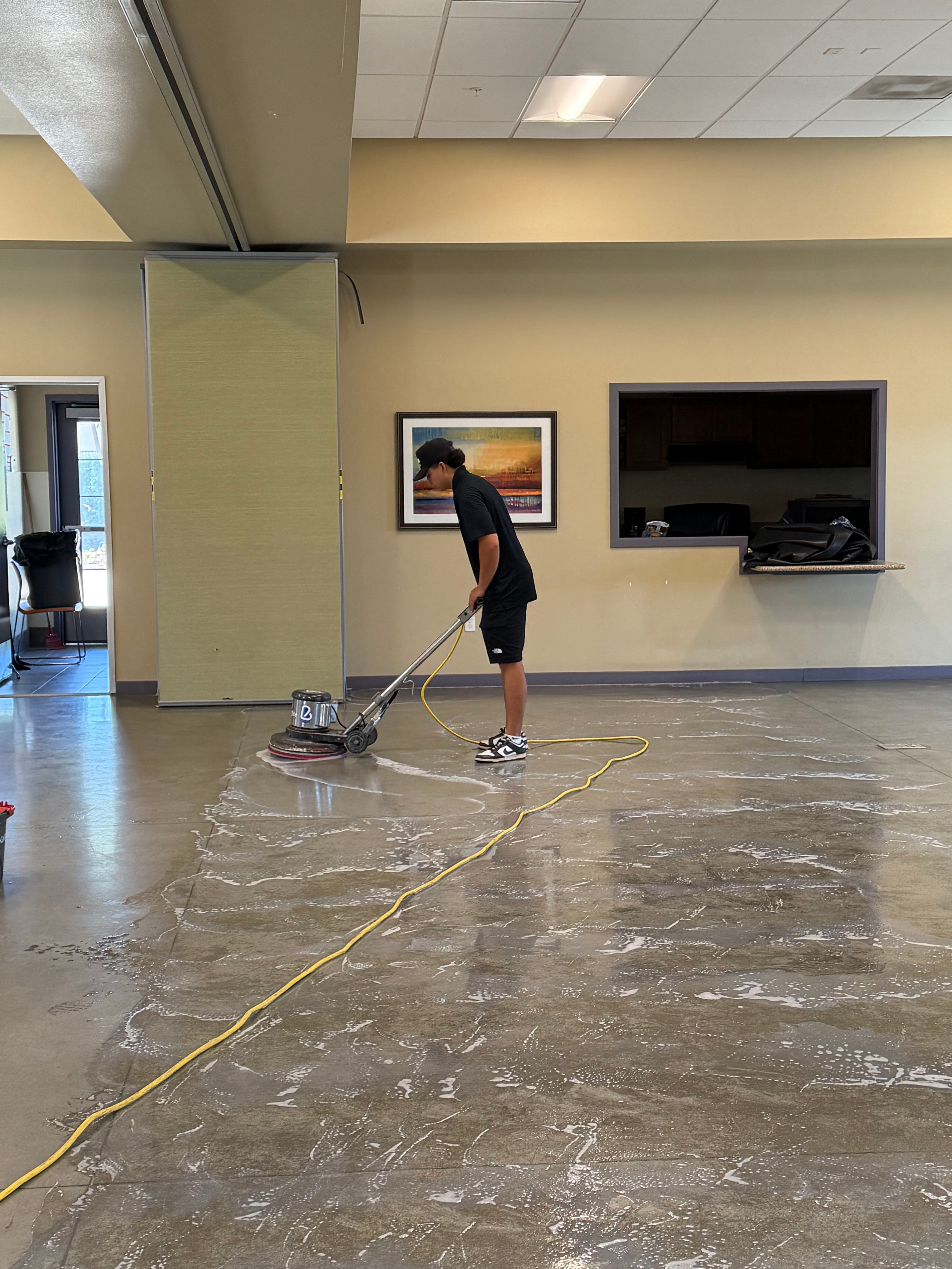 Project Commercial Floor Strip and Wax in a Multi-Purpose Room image